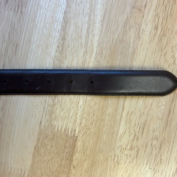 Coach Men’s Genuine Leather Belt with Solid Brass Buckle Logo Size 38 - Picture 7 of 7